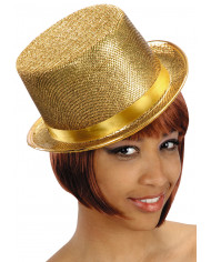 Shiny Felt Gold Top Hat