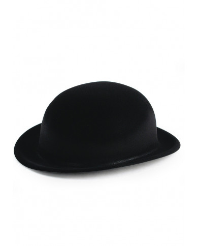 Flocked Bowler Hat
