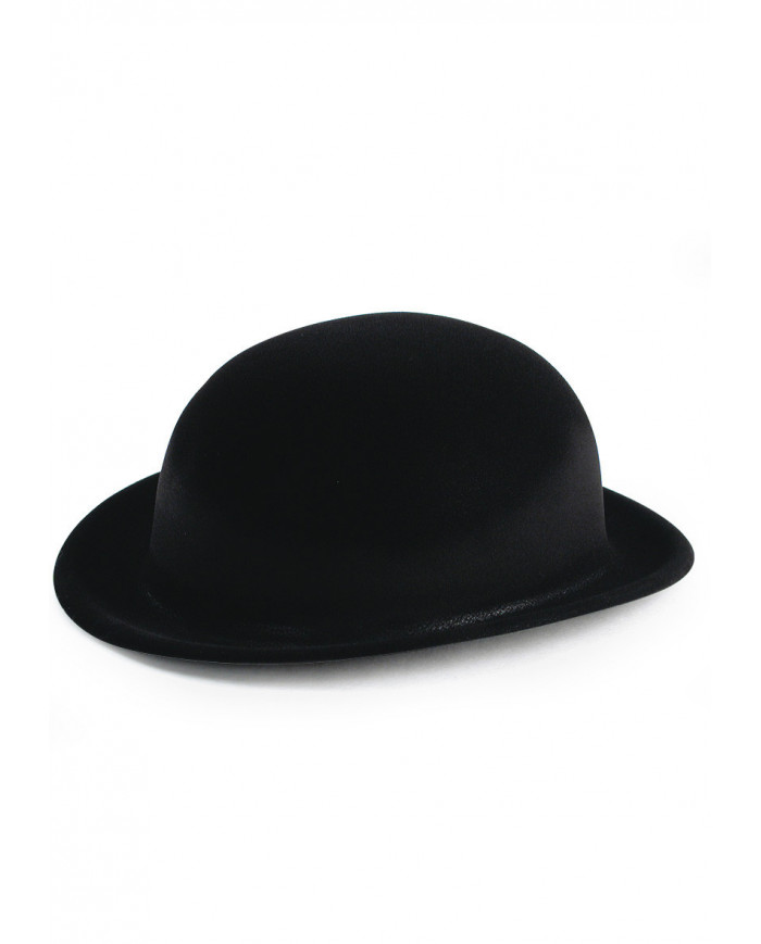 Flocked Bowler Hat