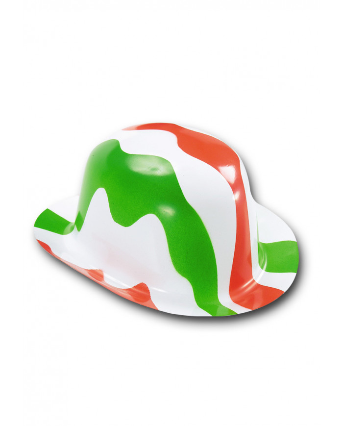 Cappello a bombetta Italia, realizzata in plastica, verde