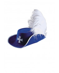 Blue Hat W/Ostrich Feather
