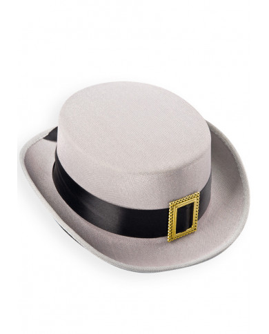 Cappello a cilindro in feltro e tessuto lurex di colore