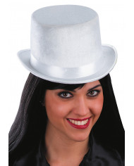 White Velvet Top Hat