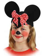 Calotte petit souris femelle en feutre avec Ã©tiquette volante /