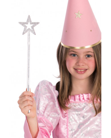 Silver wand with rhinestones for bright fairies with immense