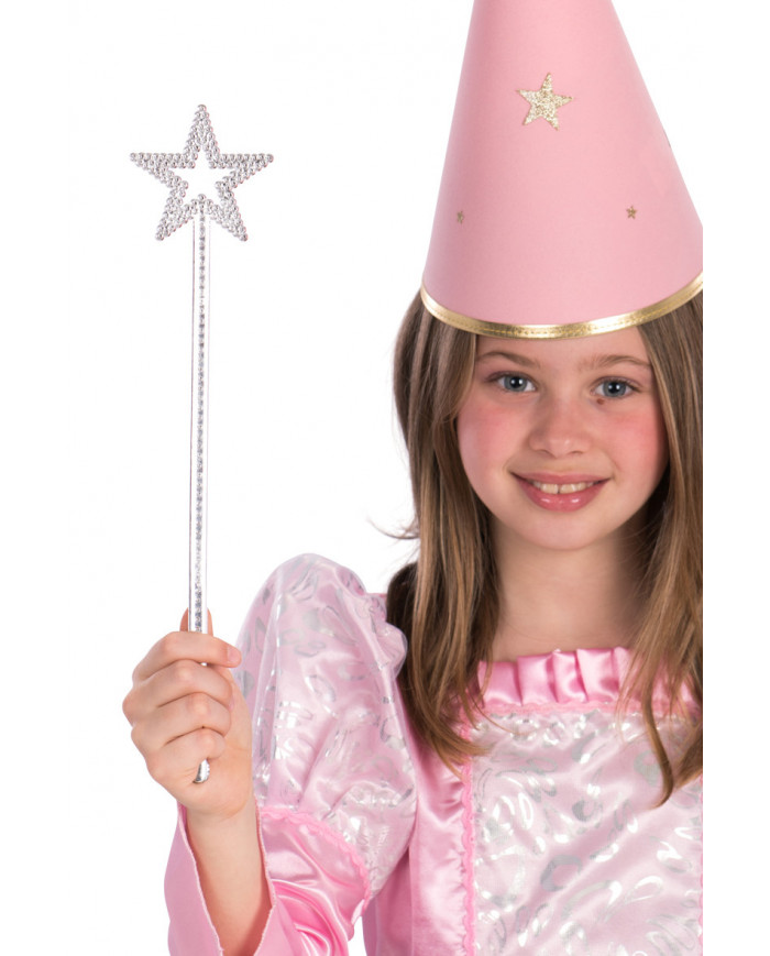 Silver wand with rhinestones for bright fairies with immense