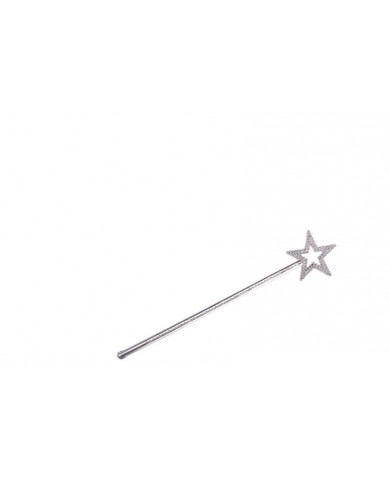 Silver wand with rhinestones for bright fairies with immense