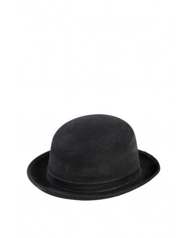 Black velvet bowler hat, size 6, an ideal accessory to match a