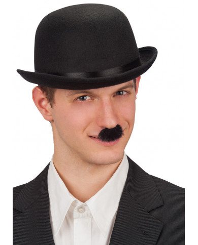 Black Bowler Hat In Woollen Felt (Size 59)