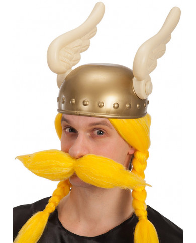 Casque viking ailÃ© avec Ã©tiquette volante / Ã©tiquette