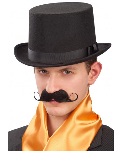 Black Top Hat In Woollen Felt Cm. 13 (Size 59)