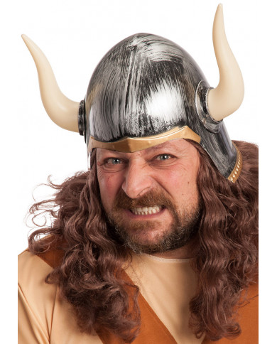 Adult Complete Medieval Helmet With Horns And Back Cover