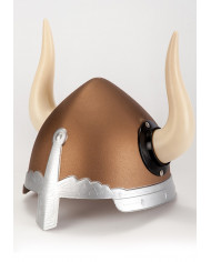 Wikingerhelm mit Nasenschutz mit Pappschild/Etikett