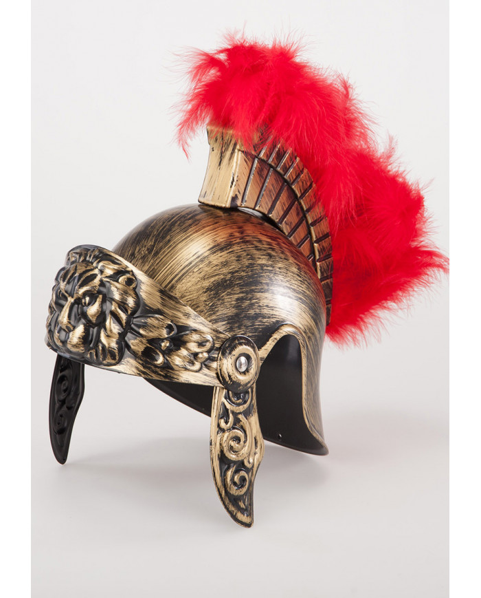 Casco romano lujo con cresta con etiqueta colgante/etiqueta