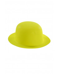 Cappello a bombetta in plastica sottile di colore giallo