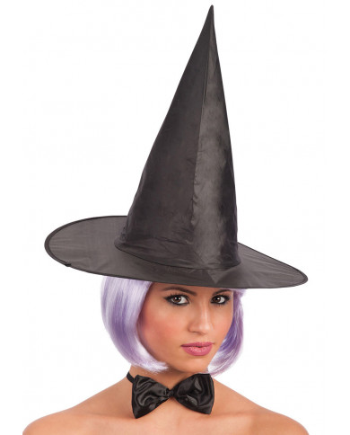 Sombrero bruja econÃ³mico de tela plastificada de unos 35 cm de alto