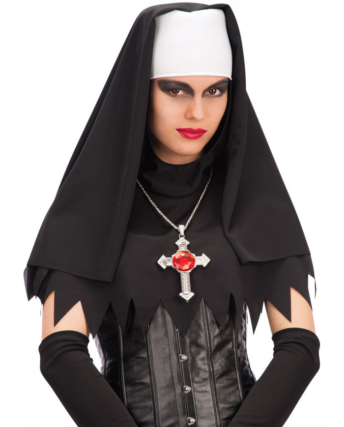 Black/White Nun Headpiece In Bag