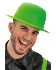 Cappello a bombetta in plastica sottile di colore verde