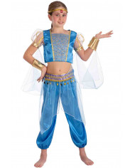 Bellydancer costume for kid with jacket and trousers in satin