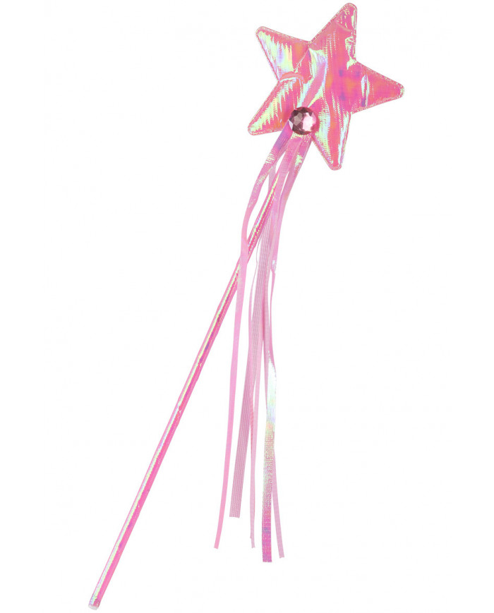 Wand with star in pink fabric, long cm.37. Indispensable