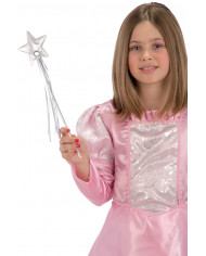 Wand with star in silver fabric, long cm.37. Indispensable