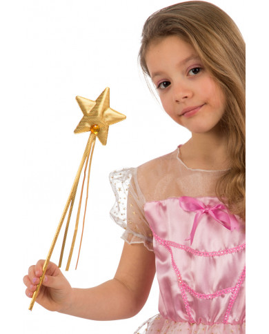 Wand with star in gold fabric, long cm.37. Indispensable