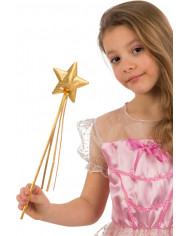Wand with star in gold fabric, long cm.37. Indispensable