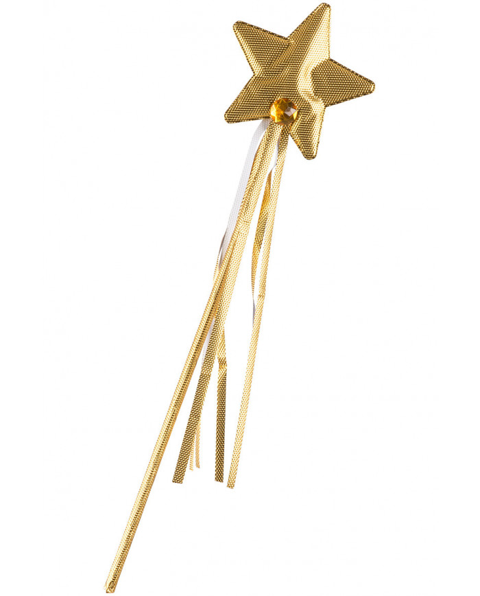 Wand with star in gold fabric, long cm.37. Indispensable