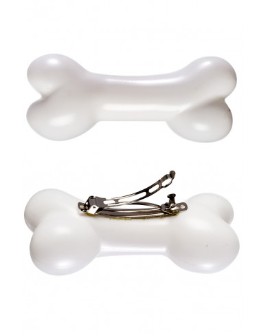 Molletta fermacapelli in plastica a forma di osso, per una