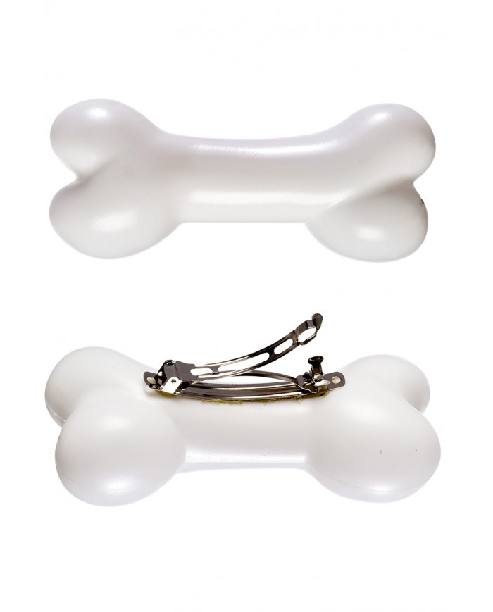 Plastic hair clip with bone, for a primitive hairstyle or to