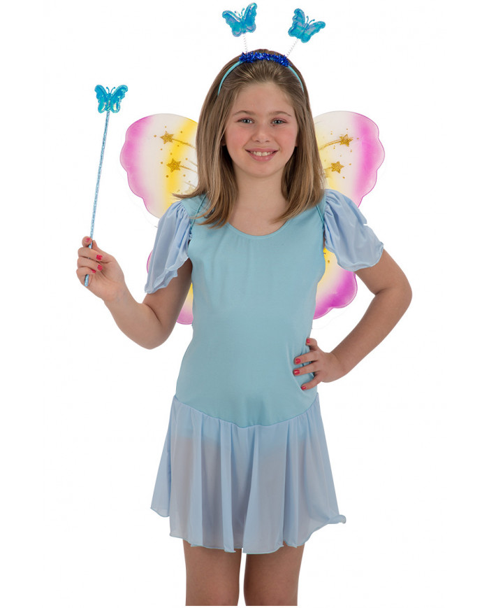 Multicolor butterfly set composed of wings cm. 4 x5, headband