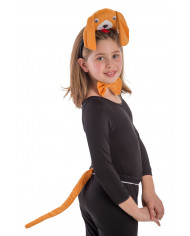 Set travestiemento da cagnolino composto da cerchietto, coda e