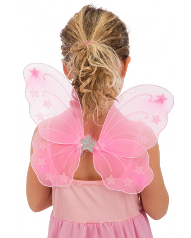 Butterfly wings in pink veil, measuring cm. 27x33. Article