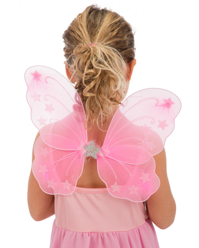 Butterfly wings in pink veil, measuring cm. 27x33. Article