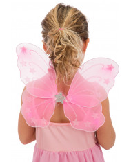 Butterfly wings in pink veil, measuring cm. 27x33. Article
