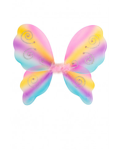 Butterfly wings in multicolor veil, measuring cm. 27x33.