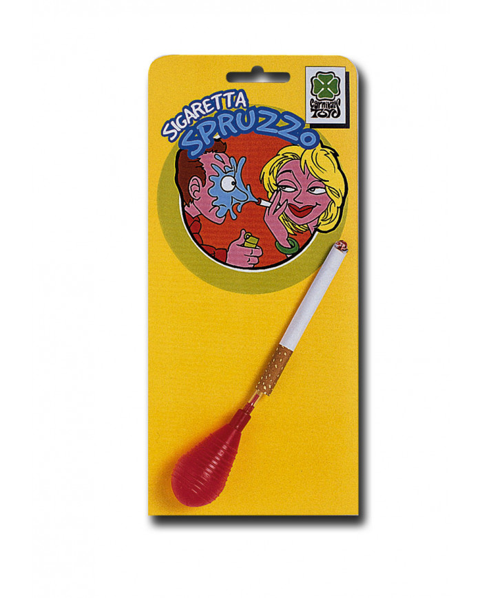 Scherzo della sigaretta finta munita di pompetta a spruzzo.