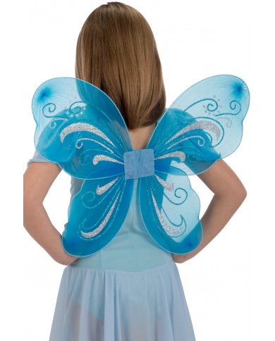 Butterfly wings in blue veil, measuring cm. 44x51. Article