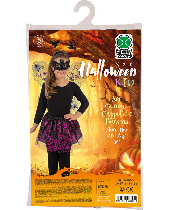 Set travestimento da strega, bambina, composto da ali di