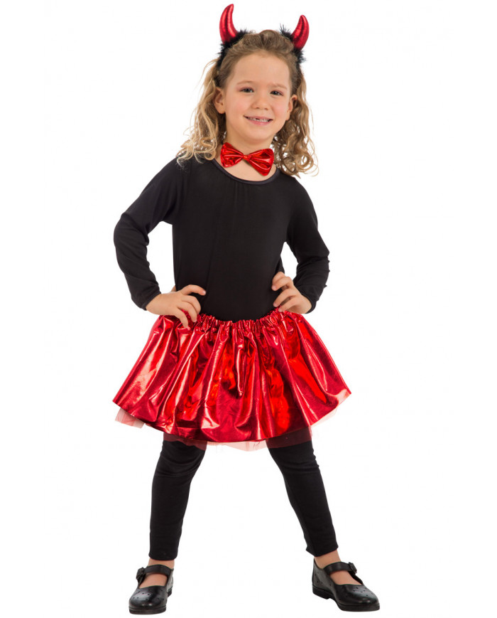 Set travestiemento da diavoletta, composto da cerchietto con
