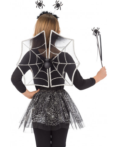 Set consisting of wings of h.cm.38x43 in black veil decorated