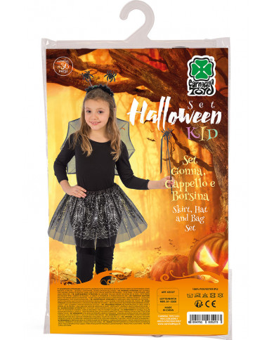 Set consisting of wings of h.cm.38x43 in black veil decorated