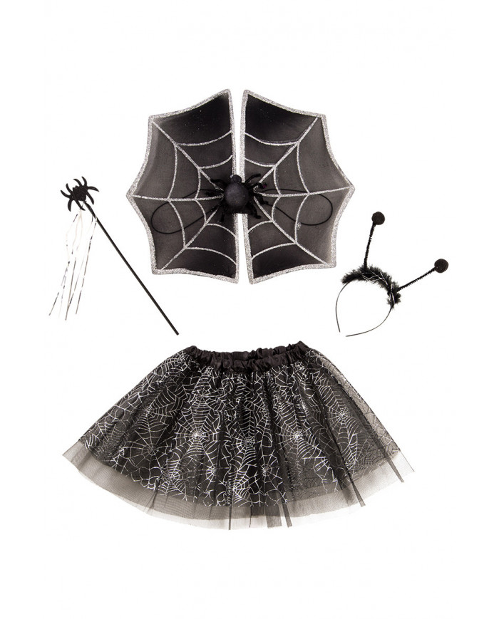 Set consisting of wings of h.cm.38x43 in black veil decorated