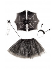 Set consisting of wings of h.cm.38x43 in black veil decorated