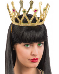 Crown in golden plastic with colored gems. To feel like a queen