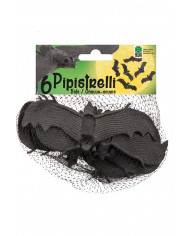Confezione da 6 pipistrelli in plastica lunghi cm.13 ca.