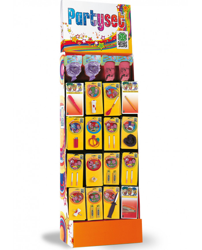 Espositore contente 240 scherzi in blister comprendente: super