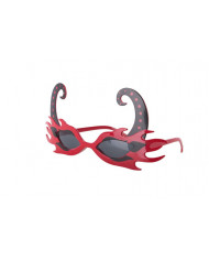 Devil girl glasses with flames and horns, to turn you into a