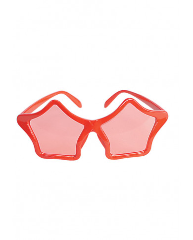 Gafas de estrellas rojas sobre cartoncillo