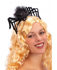 Scary headband with a large black spider applied. Ideal to